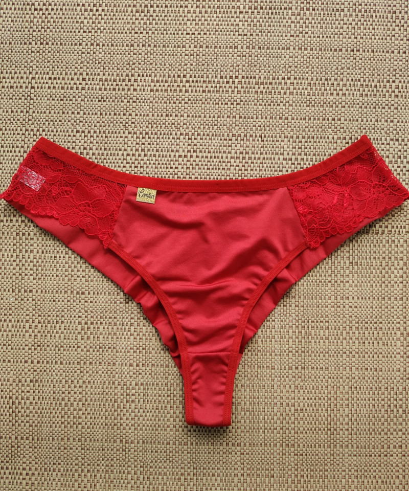 Calcinha Fio Duplo Plus – Dany — Calcinhas Femininas, Calcinhas Plus Size — SKU 485029. Cor: Lilás, Romance, Marinho, Rubro. Tamanho: 48, 50, 52
