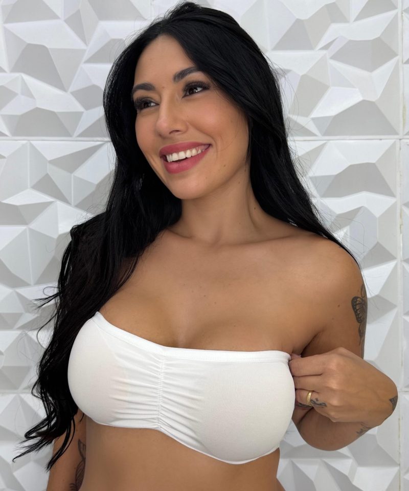 Sutiã Top Faixa — Leve Tudo com Desconto, Sutiãs Femininos — SKU TOP-FAIXA. Cor: Preto, Branco, Chocolate. Tamanho: P, M, G, GG